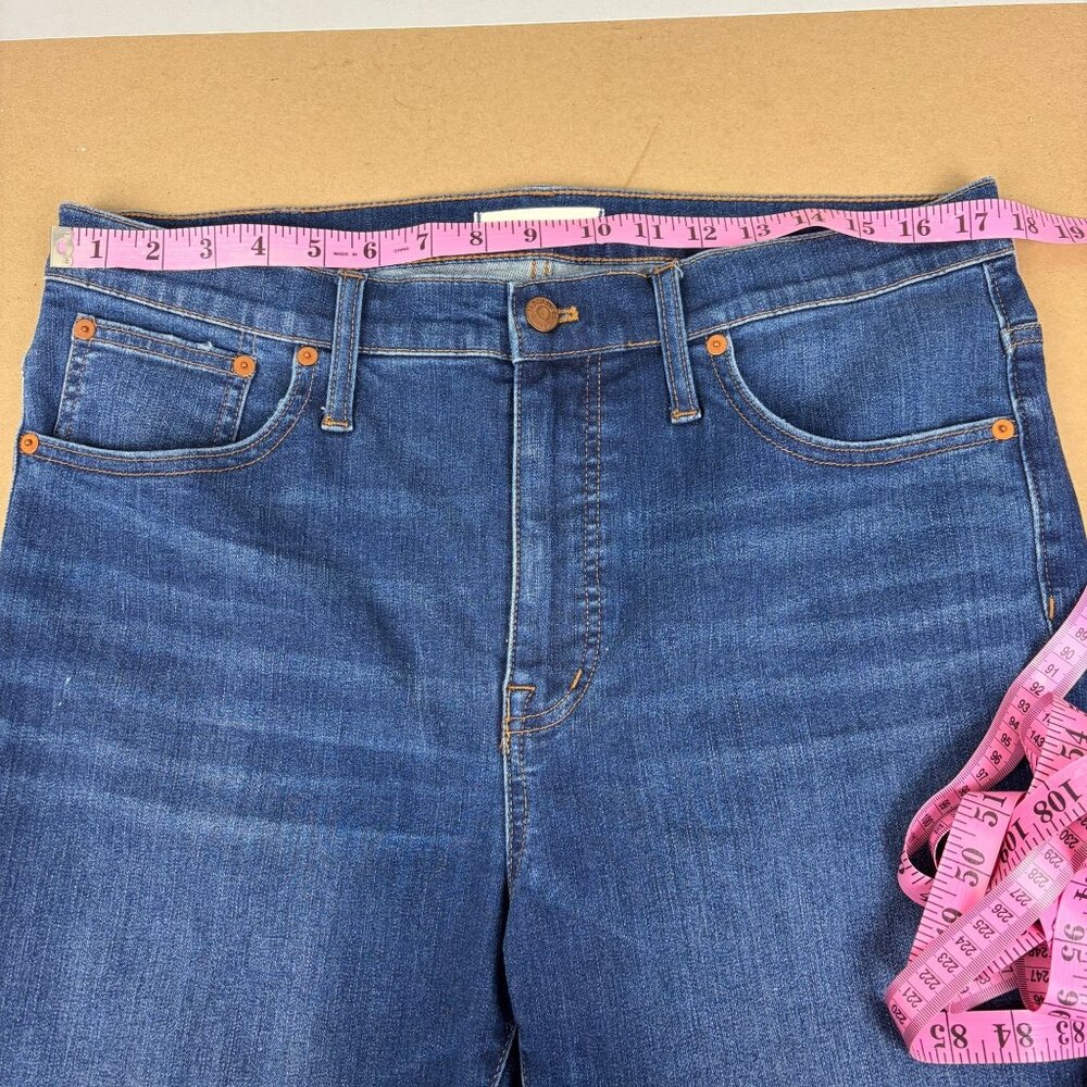Madewell Cali Demi-Boot Jeans Womens 32 Medium Wash Blue Zip Fly Button Closure - Picture 4 of 10